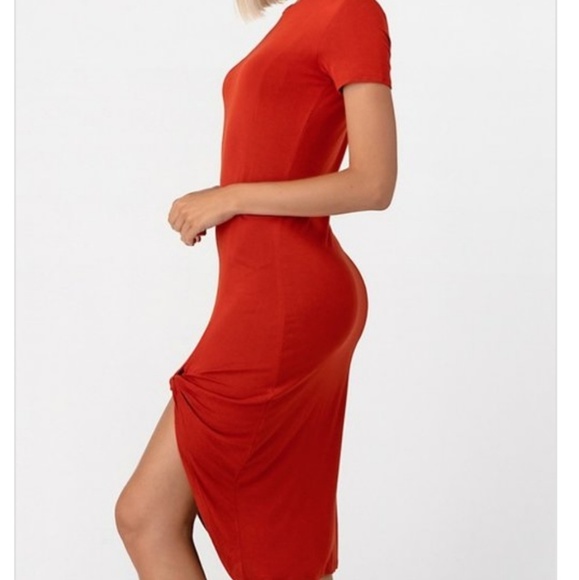 FINAL SALE 🆕🌿KNOTTED SIDE SLIT DRESS🌿 - Picture 3 of 6